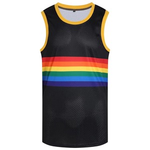 Nouveaux maillots de basket-ball réversibles imprimés par sublimation couleur personnalisée 100% polyester de qualité supérieure avec logo personnalisé respirant - Product Image 1