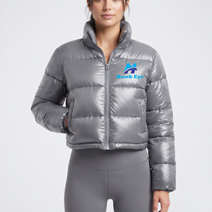 Wholesale Women High Quality Puffer <b>Jacket</b> Women Casual Winter <b>Cropped</b> Puffer <b>Jacket</b> Women Bubble Coats - Product Image 2