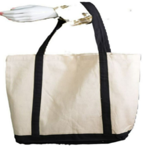 Women's Large 100% Cotton Tote <b>Bag</b> Eco-Friendly <b>Foldable</b> Reusable Shopping Shoulder <b>Bag</b> Customized Printed Letter Bulk Capacity - Product Image 2