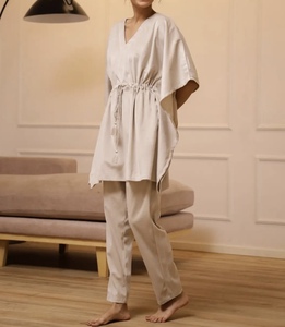 High Quality Stylish Modest <b>Kaftan</b> Co-ord Sets for Women Suitable Daily Wear Night Suit Polyester Anti-Wrinkle Breathable - Product Image 3