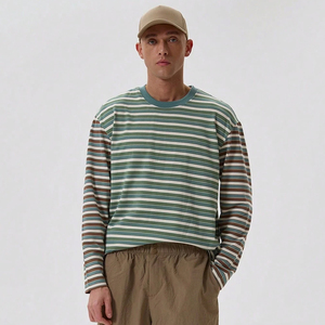 Chemises à manches longues modernes pour hommes en gros, vêtements quotidiens élégants à manches longues avec logo personnalisé imprimé, t-shirts pour hommes - Product Image 1