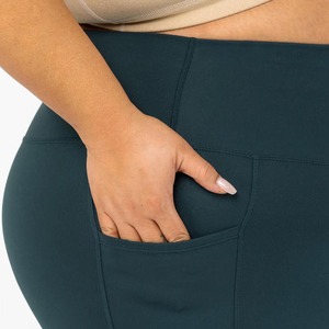 Leggings de sport taille haute Fitness Flare pour grandes tailles, effet push-up fessier, pour yoga, gym, activités de plein air, entraînement, coupe large, en Spandex/Nylon - Product Image 5