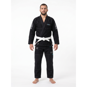 OEM Custom Techwear BJJ Gi 350GSM Pearl Weave Cotton Jiu Jitsu <b>Kimono</b> Ripstop Pants Blackout Competition BJJ Solid - Product Image 1