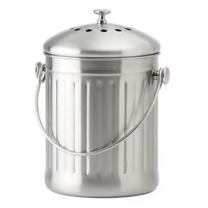 Elegante Cubo de Basura Metálico Contemporáneo que Ofrece Almacenamiento Duradero para Sala de Estar, Dormitorio y Cocina - Product Image 5