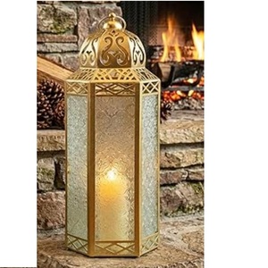 Gold Plated Customized Shape Handcrafted Decorative Metal <b>Lantern</b> Home Hotel Weddings <b>Candle</b> <b>Lantern</b> Supply By India - Product Image 5