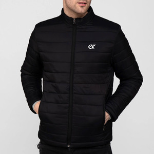 Best Quality <b>Waterproof</b> Custom Made Puffer <b>Jackets</b> for Plus Size Adults with Stand Collar and Front Logo <b>Long</b> Sleeves - Product Image 1