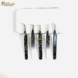 Pinzas Profesionales para Pestañas con Punta de Fibra a 90 Grados, Agarre Nano, Curvadas, de Acero Inoxidable, Herramienta de Extensión - Product Image 2