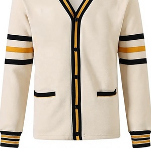 University Fraternities <b>Mens</b> high quality college style retro <b>cardigan</b> sweater <b>men</b> <b>Knitted</b> <b>Cardigan</b> Sweater Yellow Black Varsity - Product Image 3