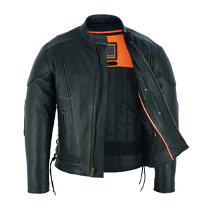 Vestes en cuir pour hommes de qualité supérieure avec fermeture éclair, doublure chaude, style décontracté, vestes en cuir pour hommes - Product Image 6