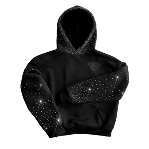 Sweat-shirt à capuche personnalisé avec patch en chenille, coupe ample et épaisse, streetwear haut de gamme, vêtement d'hiver - Product Image 3
