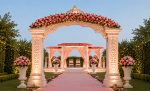 Mandap blanc classique pour mariages en destination et cérémonies sur la plage - Fabricant et exportateur aux prix de gros aux États-Unis - Product Image 6