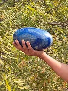 Pierre de lapis-lazuli bleu foncé naturel de haute qualité, Shiva Lingam, pour la décoration intérieure - Product Image 6