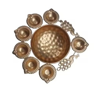 Classic Finish Metal Urli Bowl Decorative Floating Diya Bowl for <b>Home</b> <b>Temple</b> Festival Decoration - Product Image 6