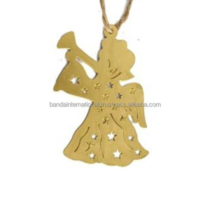 Article décoratif suspendu en fer avec finition dorée pour la décoration de la maison et d'autres décorations de Noël - Product Image 2