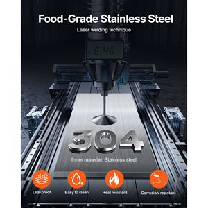 Dispenser Elettrico Commerciale per Formaggio 2.4L in Acciaio Inox, Dispenser Riscaldato con Temperatura Regolabile 86-230°F, Macchina per Cioccolata Calda - Product Image 5