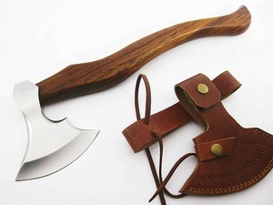Hacha Tomahawk Forjada a Mano de BA Enterprises, Hoja de Acero con Alto Contenido de Carbono, Mango de Madera, Herramienta de Supervivencia, Carpintería, Jardinería y Poda 1 - Product Image 1