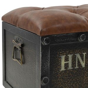 31.7 \ "ม้านั่งเก็บของไม้เนื้อแข็งพร้อมล้อเลื่อนสำหรับเฟอร์นิเจอร์ห้องนั่งเล่น - Product Image 6