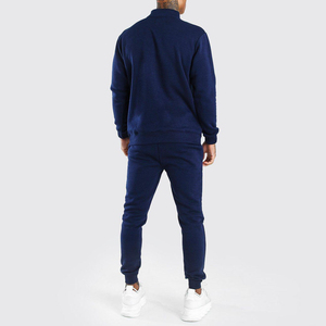 Conjunto de chándal de invierno para hombre, oversize, con cremallera de un cuarto, cuello alto, forro polar, 100% algodón, personalizable con logo OEM - Product Image 6