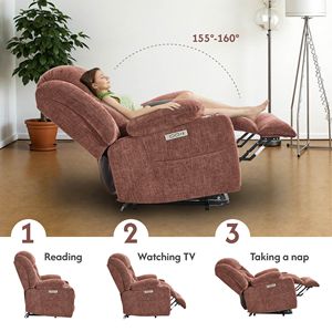 Poltrona Reclinabile Elettrica per Anziani con Funzioni Massaggio e Riscaldamento, Poltrona in Pelle per il Massimo Comfort in Soggiorno - Product Image 4