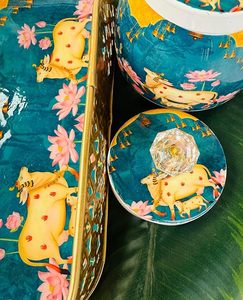 Nuevo Diseño de Cerámica Pintada a Mano con Diseño de Vaca Pichwai, Multifuncional, Art Deco, Personalizado - Product Image 5