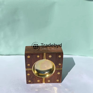 Tradebyd ที่เขี่ยบุหรี่ไม้งานทำมือหรูหราที่วางบุหรี่แบบชนบทของขวัญทันสมัยสำหรับผู้ชาย - Product Image 1