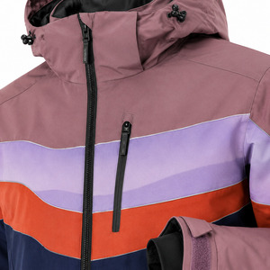 เสื้อแจ็คเก็ตสกีผู้ชายกันน้ำ 10,000 มม. ผ้า Power Stretch สีสันตัดกัน มีฮู้ด ซิปหน้า ผลิตจากโพลีเอสเตอร์สังเคราะห์ สำหรับกิจกรรมกลางแจ้ง - Product Image 5