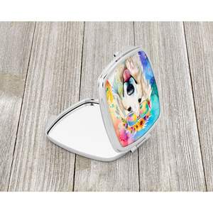 Great Pyrenees Hippie Dawg Compact Folding <b>Handheld</b> Makeup <b>Mirror</b> Portable Decorative Travel Gift for Women and Girls - Product Image 2