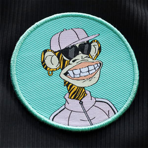 Écussons tissés personnalisés haut de gamme pour vestes et écussons tissés personnalisés pour la mode, écussons tissés personnalisés de qualité supérieure pour chapeaux, ronds - Product Image 2
