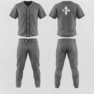 Ensemble de baseball pour homme avec impression par sublimation, matière 100% polyester, col en V de haute qualité par RIVIAN ATLANTIC - Product Image 1