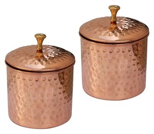 Modern Metal Hammered Moon Top Date Storage Jar Box Brass Copper Silver Handmade <b>Microwave</b> Safe Decorative Candy Bowl for - Product Image 3