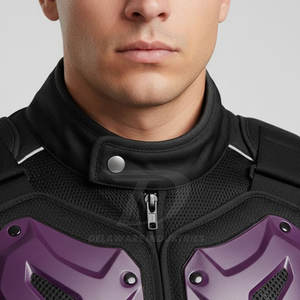เสื้อแจ็คเก็ตป้องกันสำหรับผู้ชายสำหรับขี่มอเตอร์ไซค์ พร้อมแผ่นเสริมความแข็งแรงด้วยผ้าที่มีความทนทานสูง ปรับขนาดได้และสวมใส่สบาย - Product Image 6