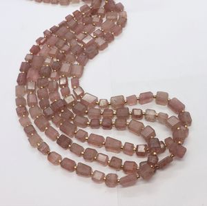 Natural Strawberry <b>Quartz</b> Faceted Nugget Shape Beads 7-8MM Pink Strawberry <b>Quartz</b> Gemstone Beads Natural Strawberry <b>Quartz</b> - Product Image 2