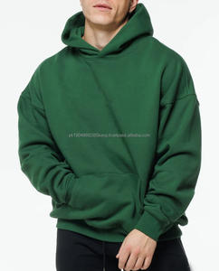 Sweat à capuche zippé surdimensionné de luxe pour homme, en polaire polyester/coton épais 400 g/m², séchage rapide, respirant, avec logo personnalisé - Product Image 1