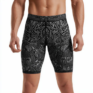 Base <b>Layer</b> Compression Shorts Men Elastic Waist Workout Wear Yoga Shorts Men's 100% Polyester Gym Wear Compression Shorts Mens - Product Image 5
