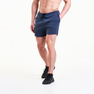 กางเกงขาสั้นออกกำลังกายผู้ชายแบบกำหนดเอง ผ้าฟลีซ ระบายอากาศได้ดี เหมาะสำหรับวิ่ง ฟิตเนส ลายเรียบ มีกระเป๋า ย้อมสีพื้น ความยาวระดับเข่า มีเชือกผูก - Product Image 2
