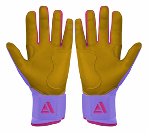 Gants de frappe de baseball en cuir de chèvre de qualité supérieure, fermeture auto-agrippante, fabriqués par Adiha Impex - Product Image 2