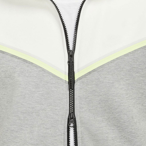 <b>Men's</b> Color Block Hooded <b>Sweatshirt</b> Regular Fit Zipper Front Casual <b>Grey</b> White Fleece Autumn Wear - Product Image 6