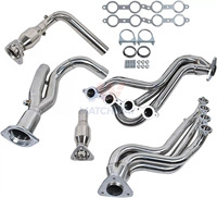 Kit de collecteur d'échappement en acier inoxydable, collecteurs longs, tuyau en Y pour Chevrolet GMC Silverado Sierra 1500 GMT800 de 1999 à 2006 |   4,8L 5,3L 6,0L