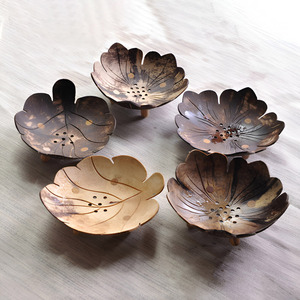 Luxury <b>bathroom</b> <b>accessory</b> set coconut soap saver tray self draining coco shell soaps holder dish - Product Image 2