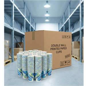 Vaso de Papel de Doble Pared de 8oz/250ml Personalizado al por Mayor, Impreso, Desechable, con Protección Térmica, para Café, Proveedor Mayorista - Product Image 1