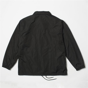 Custom Nylon <b>Windbreaker</b> Jacket Premium Lightweight <b>Black</b> Button-Up Coach Jacket Outdoor Windproof Waterproof Nylon Jacket - Product Image 3