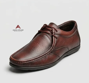 Handmade Waterproof Breathable Light <b>Men's</b> Office Career Formal Dress <b>Shoes</b> Toe Box Slip-On Genuine Leather Upper Rubber Outsole - Product Image 2