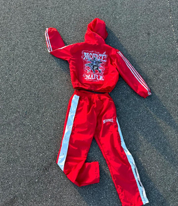 ชุดวิ่งผู้ชาย 2 ชิ้น ผ้าฝ้ายจีบระบายอากาศได้ดี ป้องกันรังสียูวี สะท้อนแสง กันลม สปอร์ตสูท รักษ์โลก สไตล์ฮิปฮอป - Product Image 3