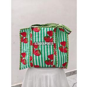 Bolso Tote de Gran Capacidad con Estampado de Tigre y Rayas Verdes, Estilo Bohemio, Cierre de Cremallera, Diseño Moderno para Todas las Temporadas - Product Image 5