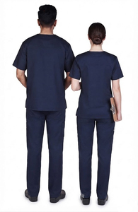 Unisex 2-Piece Doctors Nurses <b>Scrub</b> <b>Set</b> Medical <b>Scrub</b> <b>Set</b> for Nurses Hospital Uniform V-Neck 2 Pockets Shirt Jogger Pants Unisex - Product Image 2