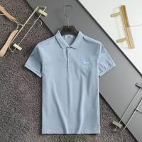 T-shirt uni pour homme 100 % coton tricoté, col montant, coupe classique, décontracté, vierge, 240 GSM, respirant, écologique, OEM, export