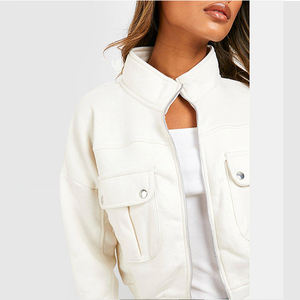 Veste en coton épaisse unisexe personnalisée, vêtements d'hiver de haute qualité pour femmes, veste confortable à plusieurs poches, vestes pour femmes - Product Image 5