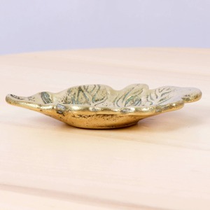 Vintage Style Silver Finished Brass Leaf <b>Plate</b> Decorative Serving Tray Ideal For <b>Snacks</b> Dry Fruits Table Decor Kitchen Use - Product Image 4