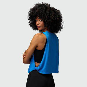 Women’s High Neck Ribbed Crop <b>Top</b> Sleeveless Stretch Slim Fit Casual Summer Tank - Product Image 4