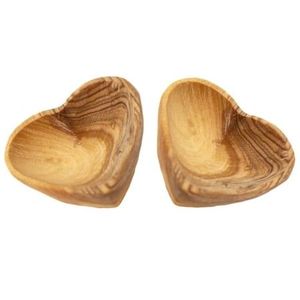 Bol en bois en forme de cœur pour cadeau de mariage et décoration de la Saint-Valentin, bol à pâte en forme de cœur fait à la main pour la fabrication de bougies - Product Image 1